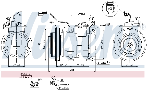 NISSENS 89512 Compressore, Climatizzatore