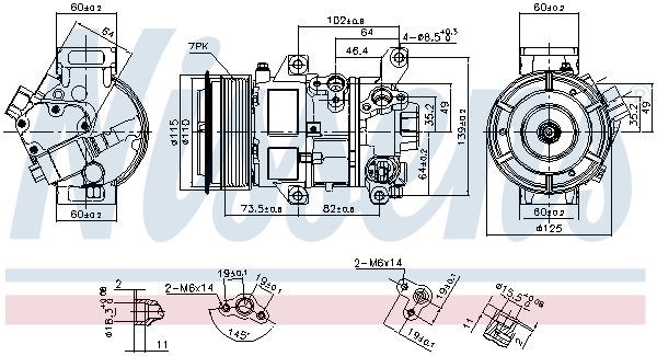 NISSENS 89516 Compressore, Climatizzatore-Compressore, Climatizzatore-Ricambi Euro