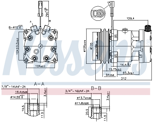 NISSENS 89518 Compressore, Climatizzatore-Compressore, Climatizzatore-Ricambi Euro