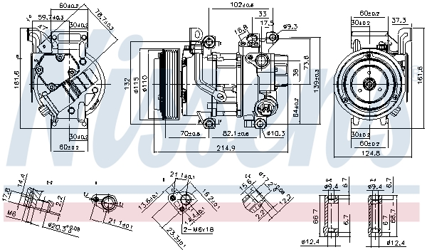 NISSENS 89528 Compressore, Climatizzatore-Compressore, Climatizzatore-Ricambi Euro