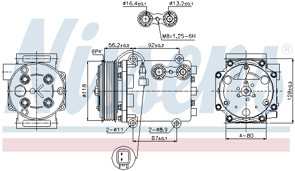 NISSENS 89551 Compressore, Climatizzatore-Compressore, Climatizzatore-Ricambi Euro