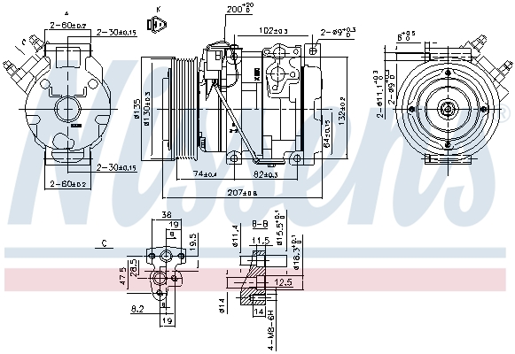 NISSENS 89558 Compressore, Climatizzatore