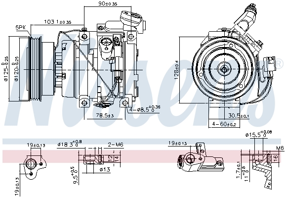 NISSENS 89576 Compressore, Climatizzatore-Compressore, Climatizzatore-Ricambi Euro