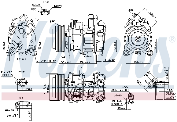 NISSENS 89585 Compressore, Climatizzatore