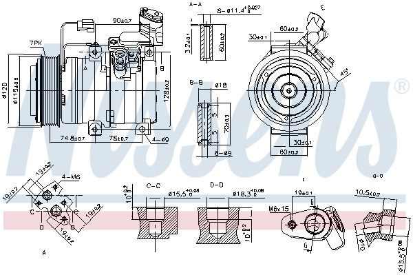 NISSENS 89586 Compressore, Climatizzatore-Compressore, Climatizzatore-Ricambi Euro