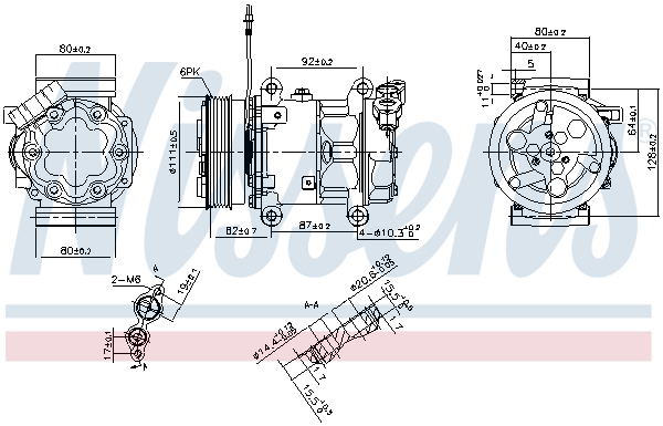 NISSENS 89589 Compressore, Climatizzatore-Compressore, Climatizzatore-Ricambi Euro