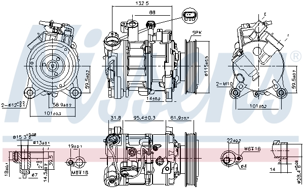 NISSENS 89593 Compressore, Climatizzatore-Compressore, Climatizzatore-Ricambi Euro