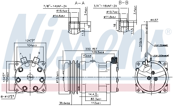 NISSENS 89624 Compressore, Climatizzatore