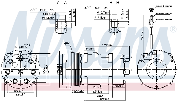 NISSENS 89703 Compressore, Climatizzatore