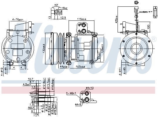 NISSENS 89747 Compressore, Climatizzatore-Compressore, Climatizzatore-Ricambi Euro