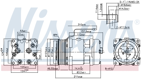 NISSENS 89857 Compressore, Climatizzatore