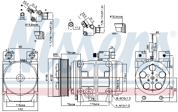 NISSENS 899925 Compressore, Climatizzatore