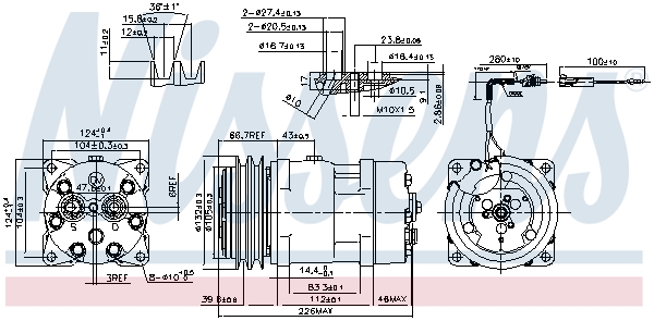 NISSENS 899927 Compressore, Climatizzatore-Compressore, Climatizzatore-Ricambi Euro