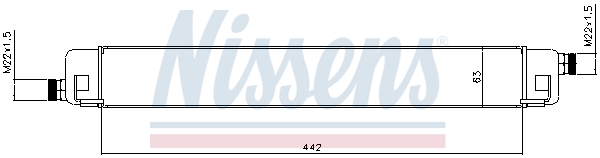 NISSENS 90578 Radiatore olio, Olio motore