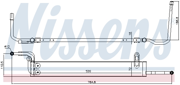 NISSENS 90631 Radiatore olio, Sterzo