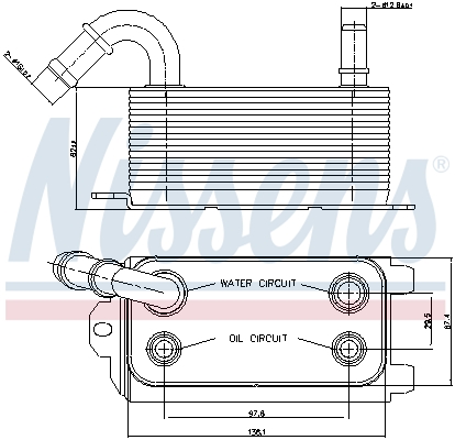 NISSENS 90661 Radiatore olio, Cambio automatico