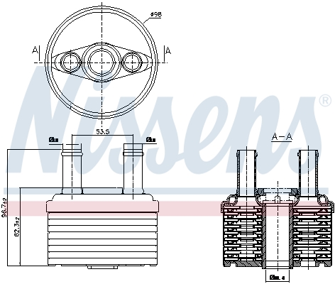 NISSENS 90664 Radiatore olio, Cambio automatico