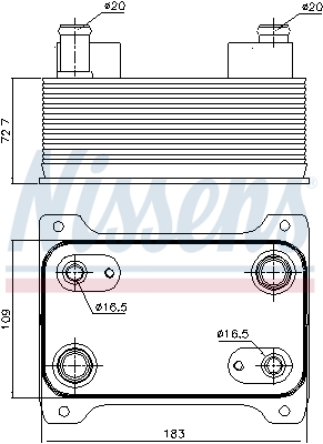 NISSENS 90747 Radiatore olio, Cambio automatico