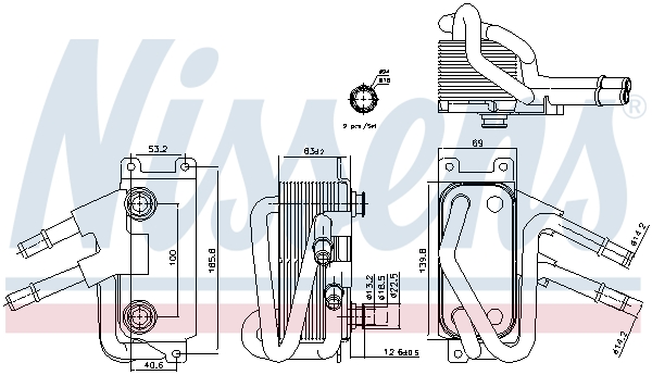 NISSENS 90834 Radiatore olio, Cambio automatico