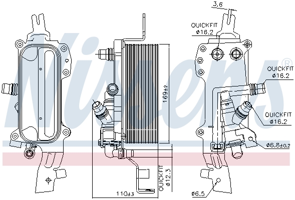 NISSENS 90838 Radiatore olio, Cambio automatico