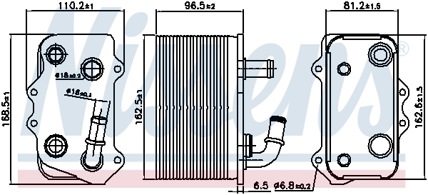 NISSENS 90934 Radiatore olio, Cambio manuale