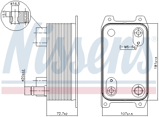 NISSENS 90941 Radiatore olio, Cambio automatico