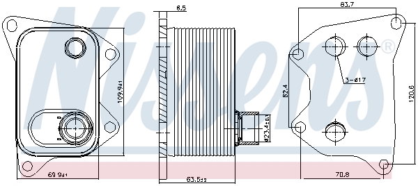 NISSENS 90994 Radiatore olio, Olio motore