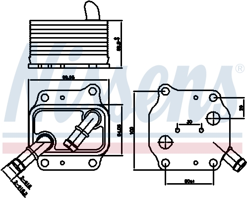NISSENS 91231 Radiatore olio, Olio motore-Radiatore olio, Olio motore-Ricambi Euro