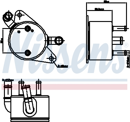 NISSENS 91284 Radiatore olio, Cambio automatico