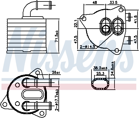 NISSENS 91286 Radiatore olio, Cambio automatico