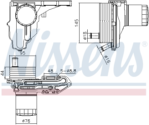 NISSENS 91329 Olajhűtő, motorolaj FORD