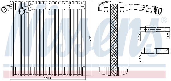 NISSENS 92129 Evaporatore, Climatizzatore