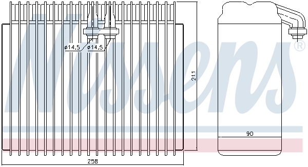 NISSENS 92171 Evaporatore, Climatizzatore-Evaporatore, Climatizzatore-Ricambi Euro