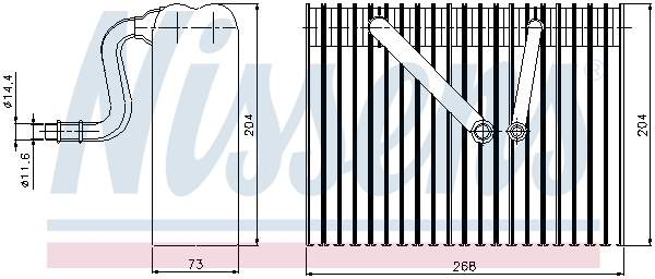 NISSENS 92183 Evaporatore, Climatizzatore