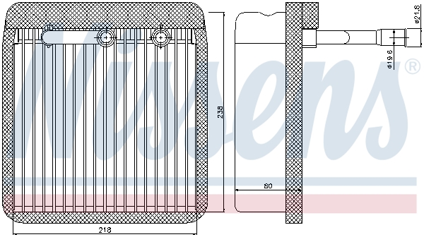 NISSENS 92193 Evaporatore, Climatizzatore