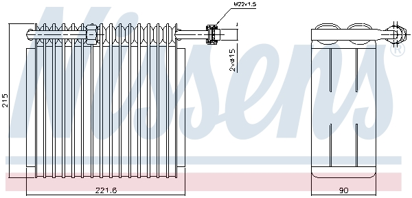 NISSENS 92199 Evaporatore, Climatizzatore