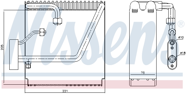 NISSENS 92204 Evaporatore, Climatizzatore-Evaporatore, Climatizzatore-Ricambi Euro