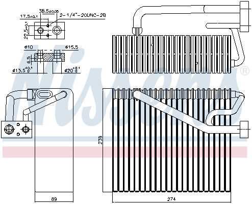 NISSENS 92211 Evaporatore, Climatizzatore