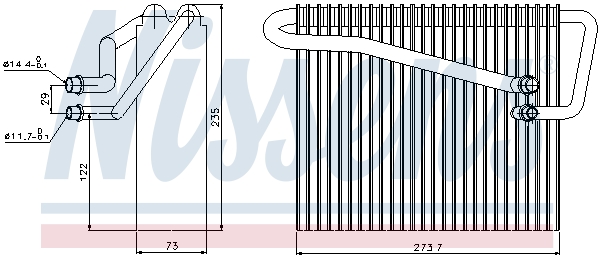 NISSENS 92301 Evaporatore, Climatizzatore