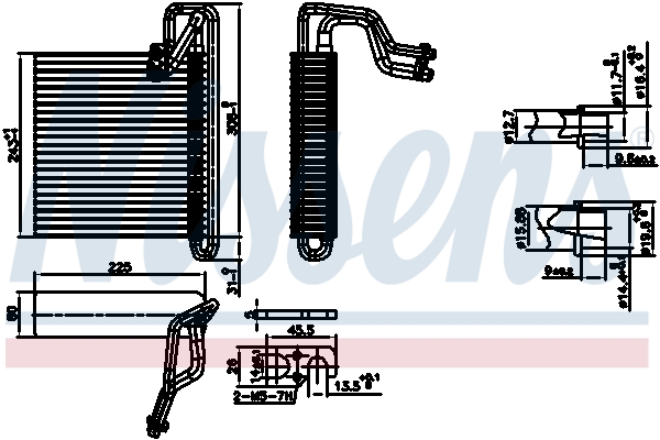 NISSENS 92336 Evaporatore, Climatizzatore-Evaporatore, Climatizzatore-Ricambi Euro