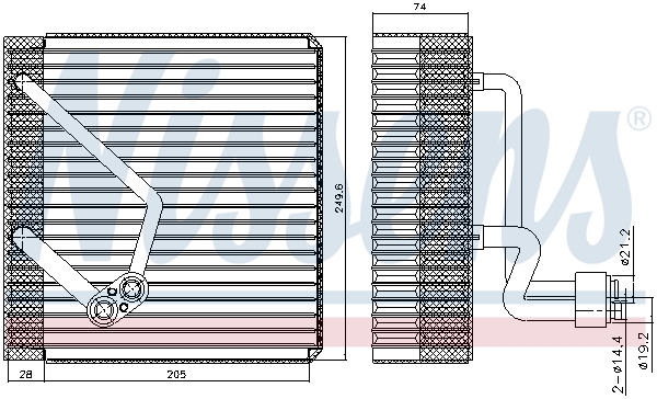 NISSENS 92342 Evaporatore, Climatizzatore-Evaporatore, Climatizzatore-Ricambi Euro