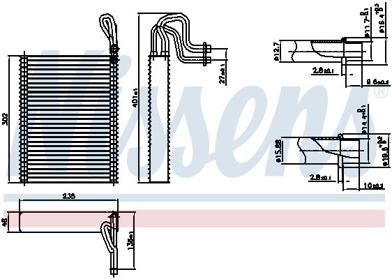 NISSENS 92351 Evaporatore, Climatizzatore-Evaporatore, Climatizzatore-Ricambi Euro