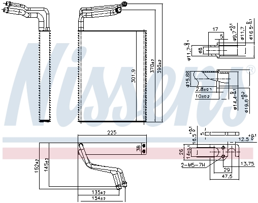 NISSENS 92361 párologtató, klímaberendezés BMW