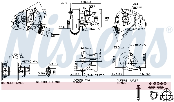 NISSENS 93021 Turbocompressore, Sovralimentazione-Turbocompressore, Sovralimentazione-Ricambi Euro