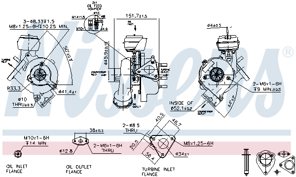 NISSENS 93043 Turbocompressore, Sovralimentazione-Turbocompressore, Sovralimentazione-Ricambi Euro