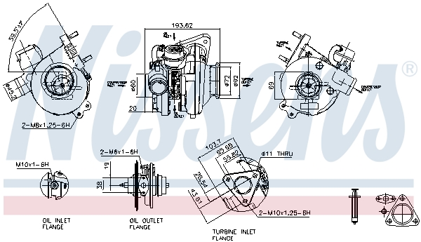 NISSENS 93055 Turbocompressore, Sovralimentazione