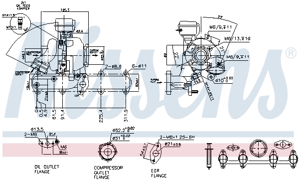 NISSENS 93068 Turbocompressore, Sovralimentazione-Turbocompressore, Sovralimentazione-Ricambi Euro