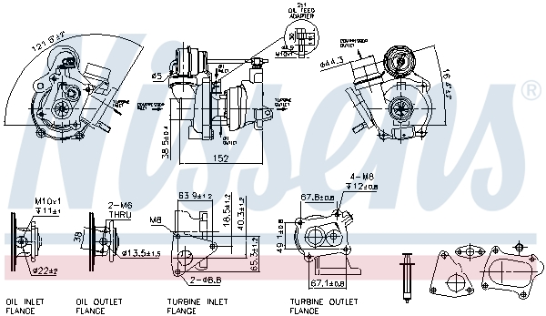 NISSENS 93078 Turbocompressore, Sovralimentazione-Turbocompressore, Sovralimentazione-Ricambi Euro