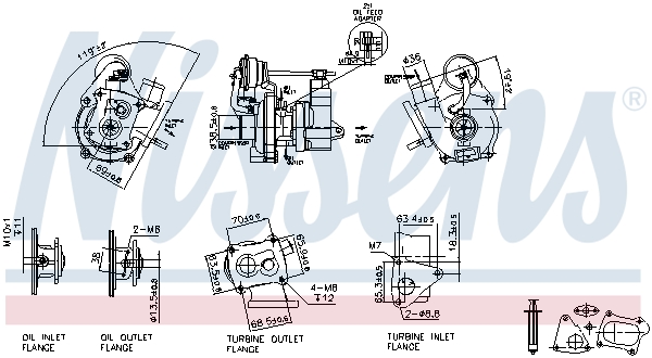 NISSENS 93087 Turbocompressore, Sovralimentazione