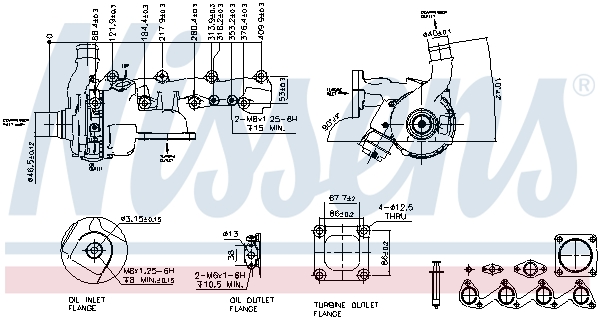 NISSENS 93088 Turbocompressore, Sovralimentazione